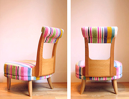 【写真】SWAN CHAIR ストライプ柄