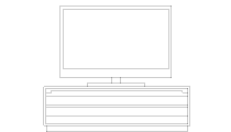MALUH TV CABINET + 42inch TV のイメージ図