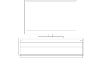 MALUH TV CABINET + 52inch TV のイメージ図