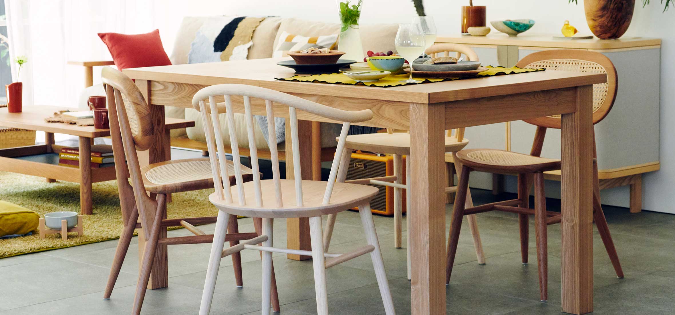 ☆ASH EXTENSION TABLE Natural｜ダイニングテーブル｜IDEE SHOP Online