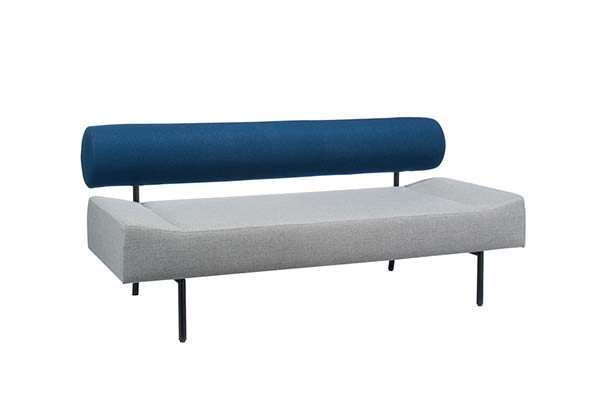 DIVANCO SOFA Round 2 Seater Navy �~ Dark gray