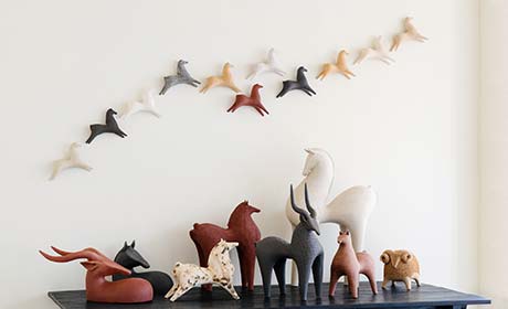 The animal sculptures of
Athena Jahantigh