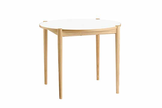 NOVA DINING TABLE ROUND 900 White ~ Natural