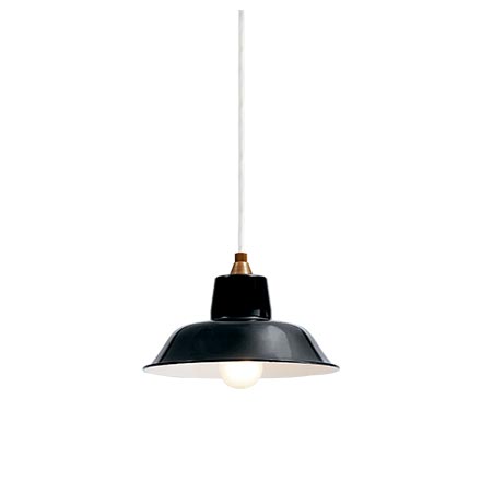 PORCELAIN ENAMELED IRON LAMP Black