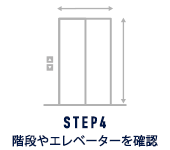 STEP4 階段やエレベーターを確認