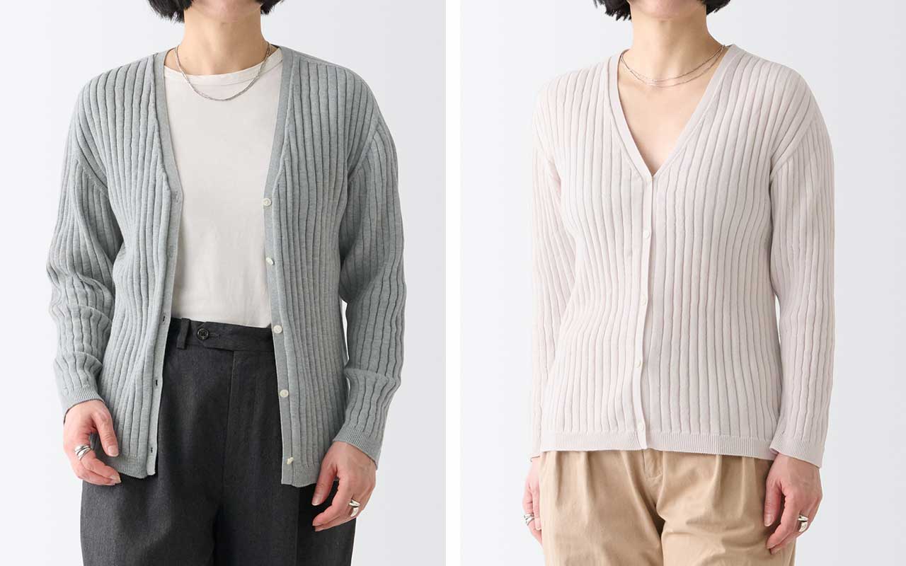 H& by POOL Cotton Rib cardigan