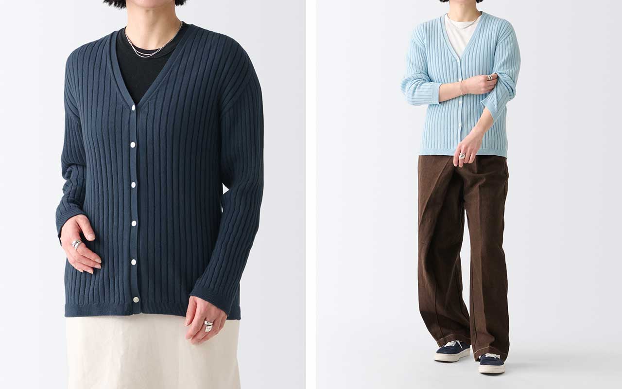 H& by POOL Cotton Rib cardigan