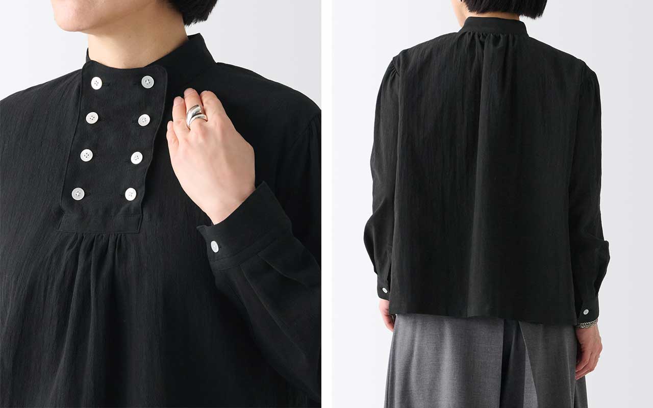 H& by POOL Stand-Up Collar Blouse