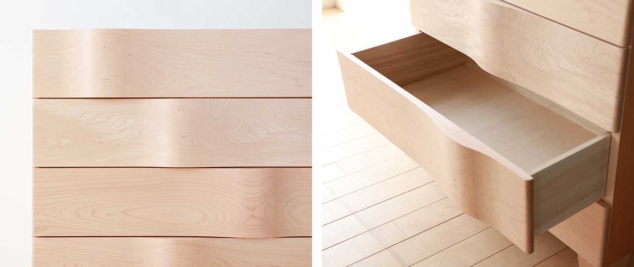 WAVE TALL CHEST Maple|チェスト・キャビネット|IDEE SHOP Online WAVE TALL CHEST Maple|チェスト・キャビネット|IDEE SHOP Online