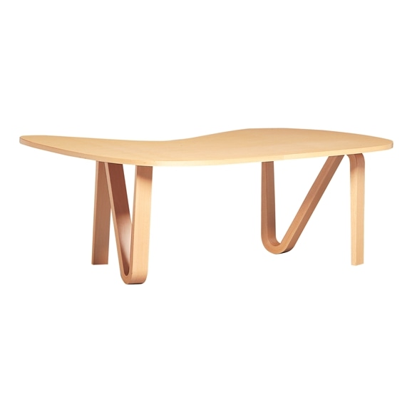 CURVED PLYWOOD TABLE Natural