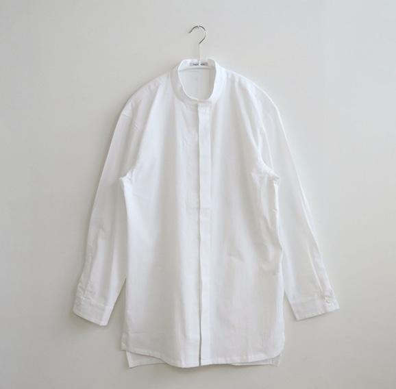 【写真】★THE HINOKI オーガニックコットン Stand Collar Shirt 3 White