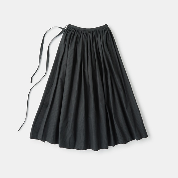 yʐ^zH& by POOL Gathered Skirt Black Stripe