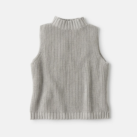 【写真】H& by POOL Cotton Knit Vest Top Gray