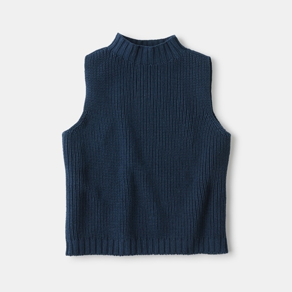 【写真】H& by POOL Cotton Knit Vest Top Navy