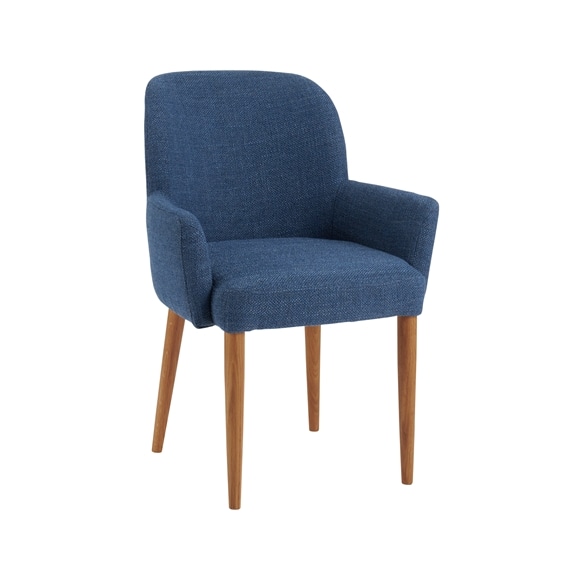 LIEVRE ARM CHAIR Navy Natural Legs