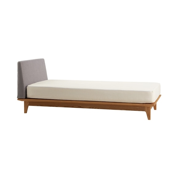 ASH OREILLER BED Single Light gray