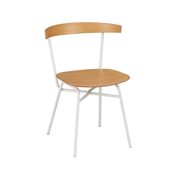 FERRET CHAIR WOOD SEAT White