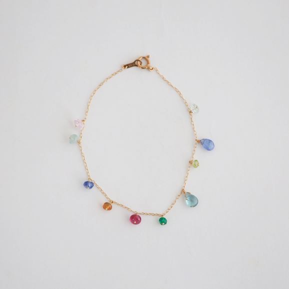 yʐ^zsai Bracelet Ruby,Spphire,Emerald,Pink Tourmaline & Aquamarine