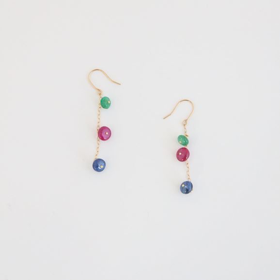 yʐ^zsai Pierce  Ruby,Emerald & Blue Sapphire