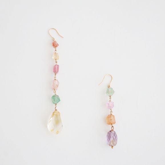 yʐ^zsai Pierce  Tourmaline,Amethyst & Citrine