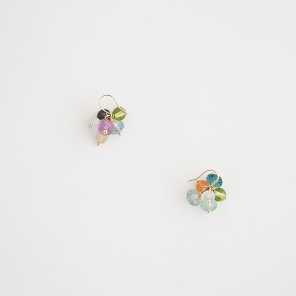 yʐ^zsai Pierce  Fluorite,Amethyst,Rutile Quartz,Aquamarine & Crystal Quartz