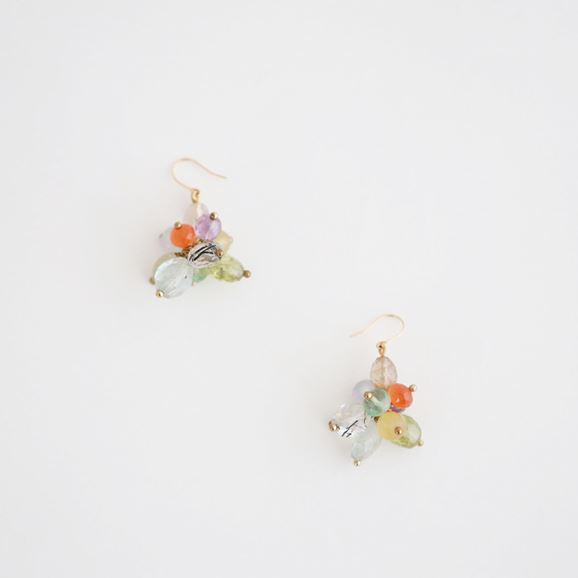 yʐ^zsai Pierce  Garnet,Fluorite,Rutile Quartz,Carnelian & Amethyst