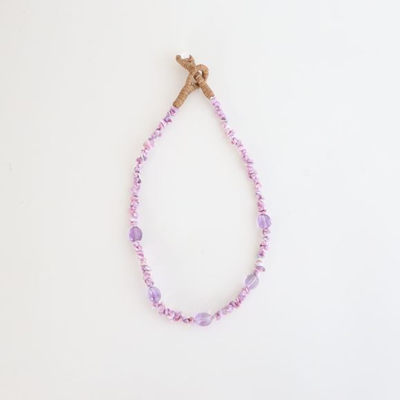yʐ^zsai Necklace Shell & Amethyst