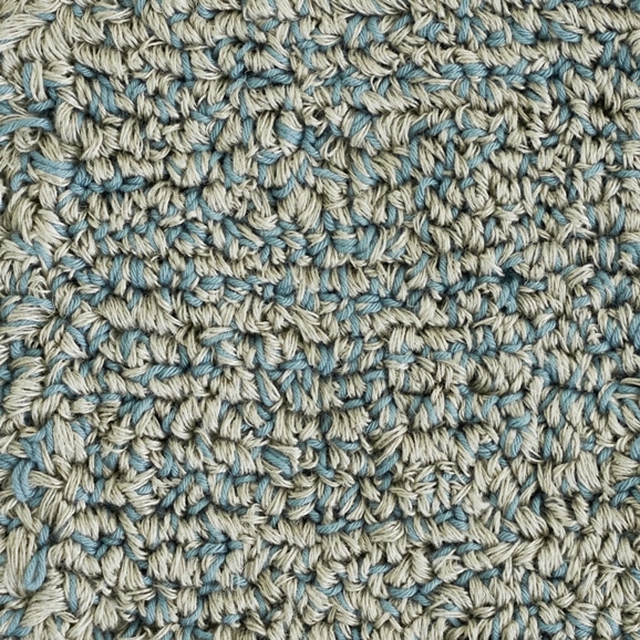 ラグ Fioriリネン・コットン10 長方形150×200cm ライトブルー