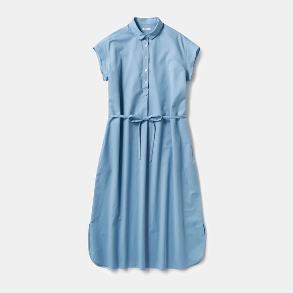 yʐ^zH& by POOL French Sleeve One-Piece Shirt Light Blue