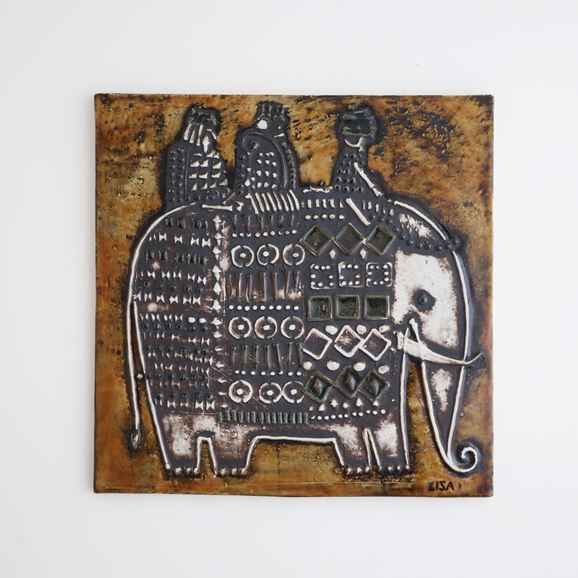 yʐ^zVintage Lisa Larson Elefant UNIK