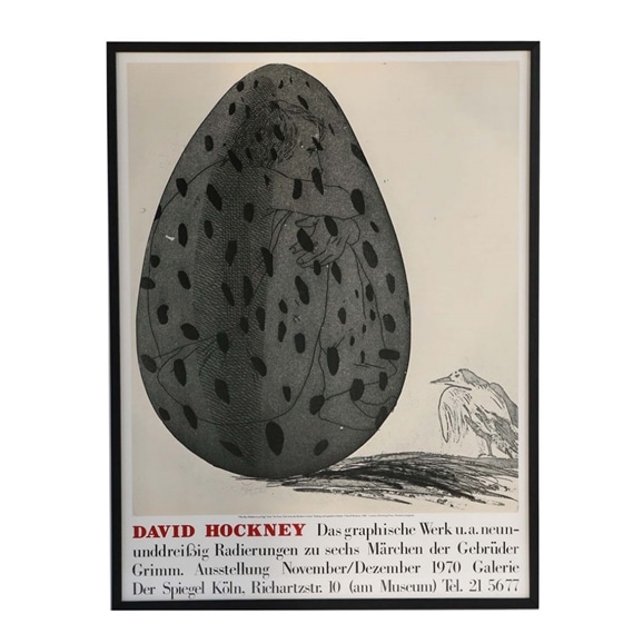 【写真】【定番品】デイヴィッド・ホックニー 「卵の中の少年」ブラックフレーム