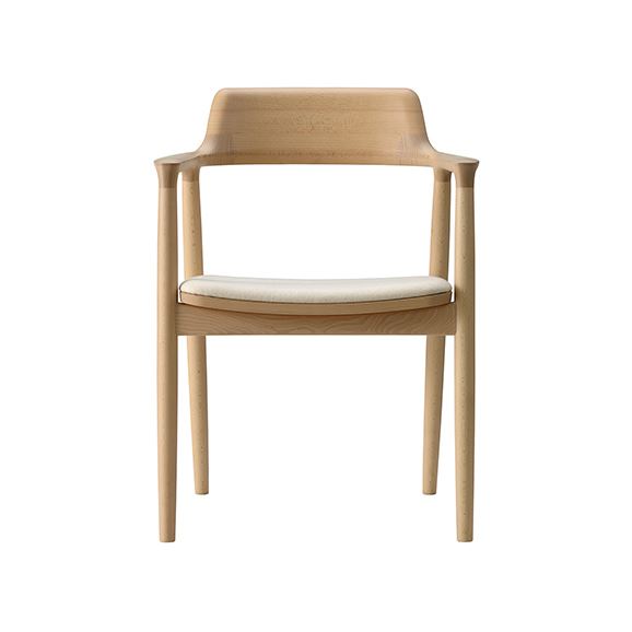 yʐ^zy󒍐Yiz}j؍H HIROSHIMA ARM CHAIR Beech Ivory M05