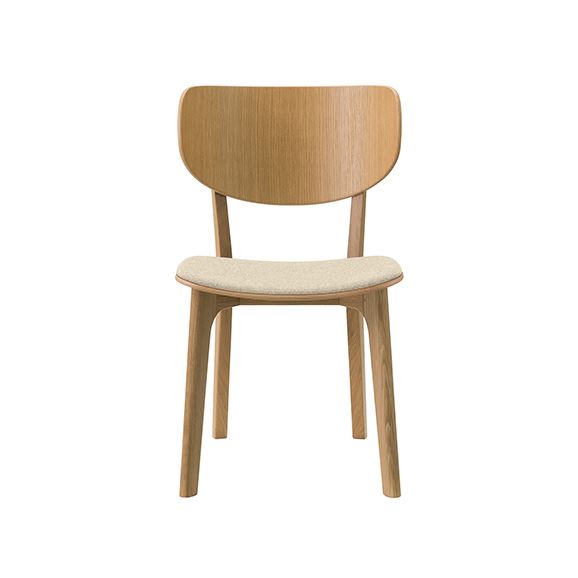 y󒍐Yiz}j؍H ROUNDISH CHAIR WOOD BACK Oak Ivory M05