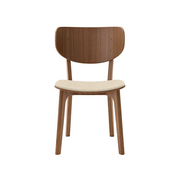 y󒍐Yiz}j؍H ROUNDISH CHAIR WOOD BACK Walnut Ivory M05