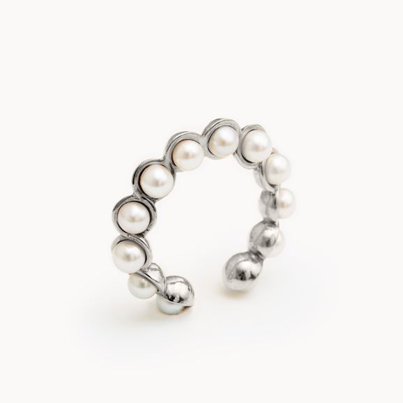 AROM. PON DE RING EAR CUFF M Silver