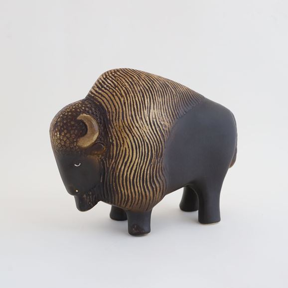yʐ^zVintage Lisa Larson WWF Bison