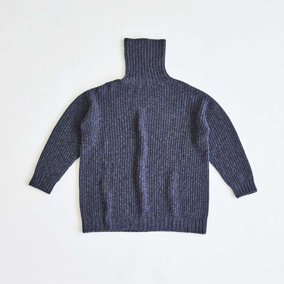 yʐ^zH& by POOL Wool Turtle-neck Sweater Navy