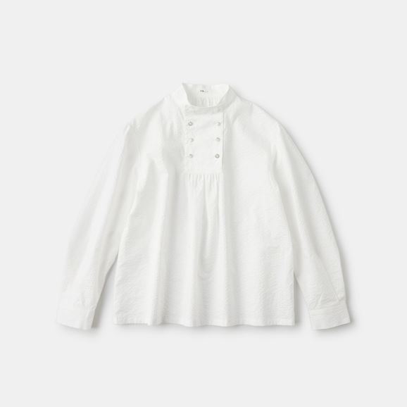 【写真】H& by POOL Stand-Up Collar Blouse White