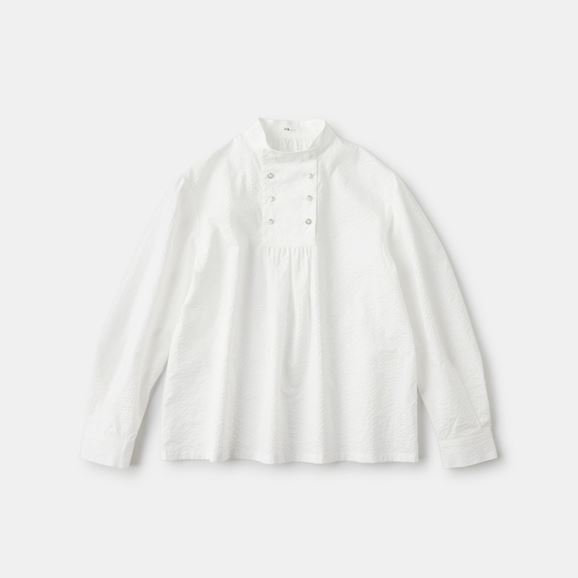yʐ^zH& by POOL Stand-Up Collar Blouse White