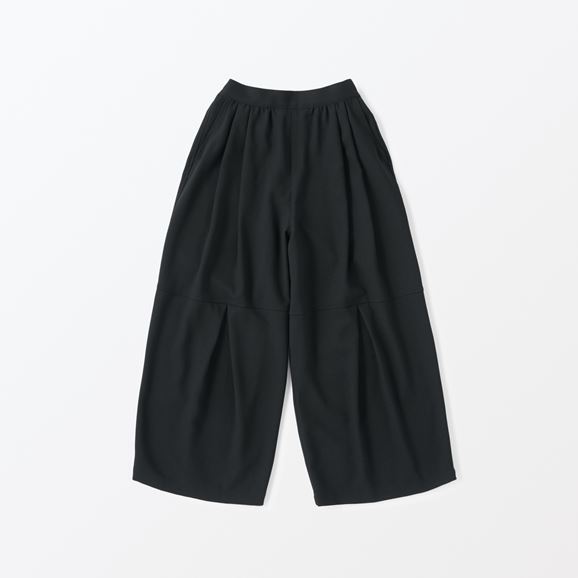 yʐ^zH& by POOL Wide Pants Black Crepe Weave
