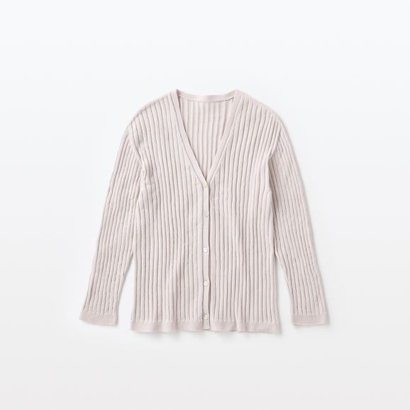 yʐ^zH& by POOL Cotton Rib cardigan Regular Graige