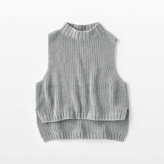 yʐ^zH& by POOL Cotton Cropped Vest Top Gray