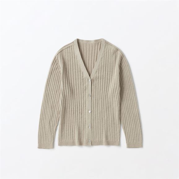H& by POOL Cotton Linen Cardigan Beige