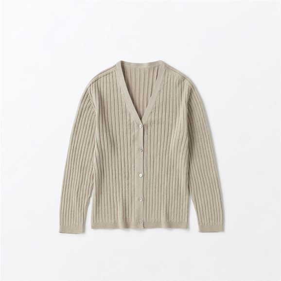 yʐ^zH& by POOL Cotton Linen Cardigan Beige