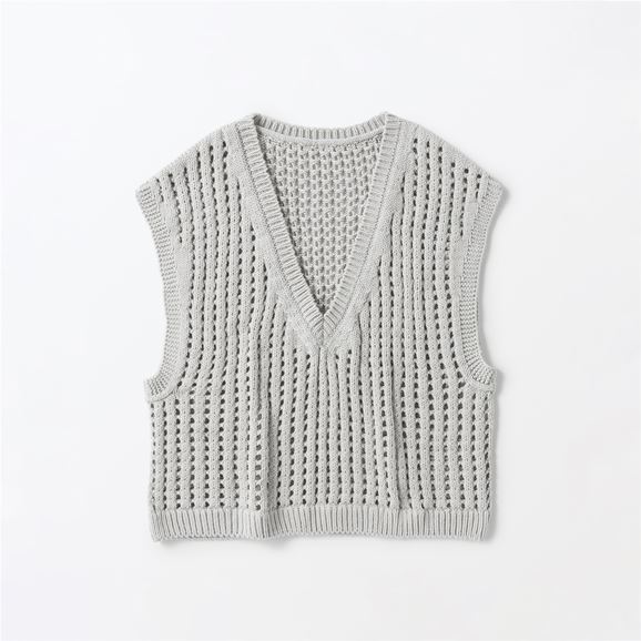 yʐ^zH& by POOL Cotton Mesh Vest Gray