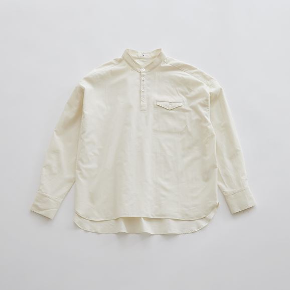 H& by POOL Regular Shirt Dobby Ivory