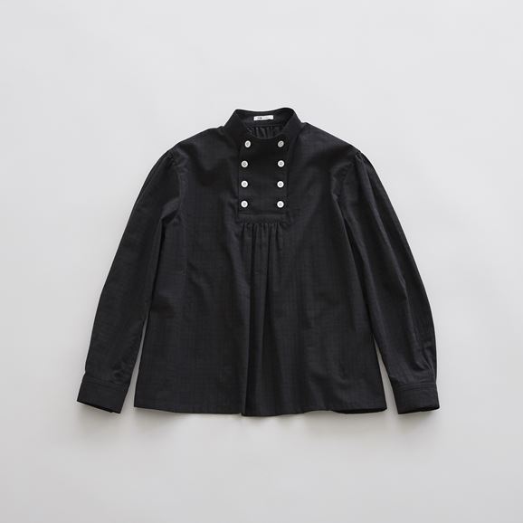 yʐ^zH& by POOL Stand-UP Collar Blouse Dobby Black