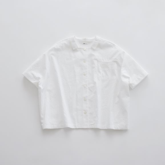 H& by POOL Wide Shirt White Stripe