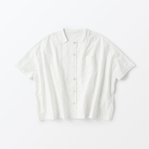 H& by POOL Wide Shirt White Checked