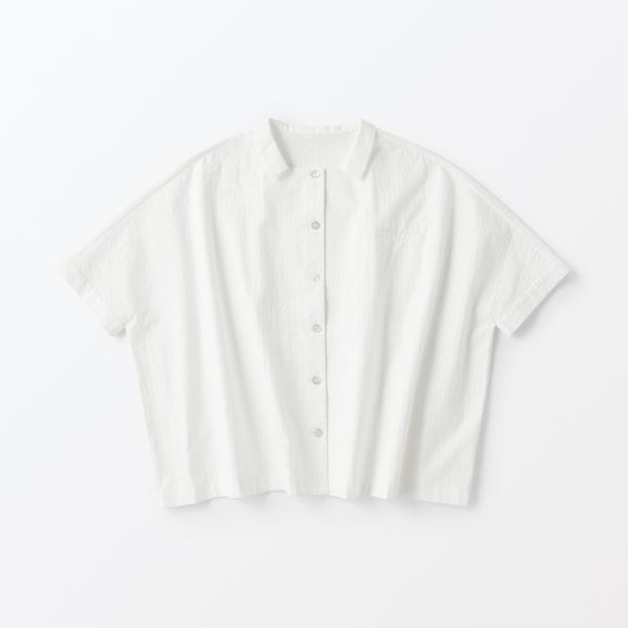 H& by POOL Wide Shirt White Patterned